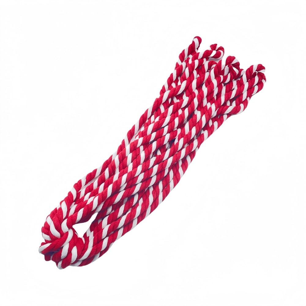 Amazon.co.jp: LAISIZHU 紅白ロープ 綿 紐 紅白ひも 太さ約10mm 長さ3m